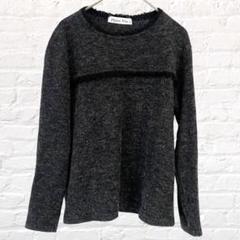 PlaireVie Uネック 長袖 ニット グリッター モノトーン クール系
