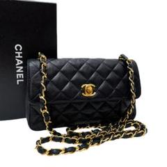 【超希少/入手困難】CHANEL ミニマトラッセ フラップ バッグ 希少！入手困難！ソーブラック◎CHANEL ミニフラップバッグ