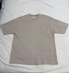 unfil ベージュストライプ Tシャツ サイズ4