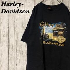 【希少】ハーレーダビッドソン 半袖 Tシャツ 両面プリント 黒 XL バイク