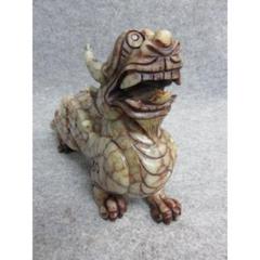 中国　玉石彫刻　玉乗り獅子　置物　C　R5132 中国玉石獅子置物 [B26045] - メルカリ