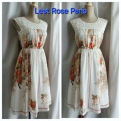 LEST ROSE シフォン ワンピース(タグ付き未使用品) 中古・古着通販】L'EST ROSE (レストローズ) ドレスワンピース