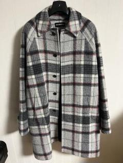 【美品】BALENCIAGA チェスターコート グレー系チェック
