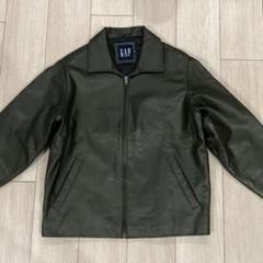 ★美品★GAP シングルレザーライダースジャケット ジップ ハの字 黒 XS ☆美品☆GAP シングルレザーライダースジャケット ジップ ハの字