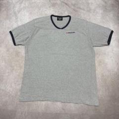 ポロラルフローレン リンガーTシャツ グレー M 胸刺繍ロゴ パンクファッション