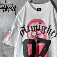 [大人気]　ステューシー　Tシャツ　ビックプリント◎　ドクロ　存在感◎　ゆるダボ