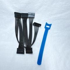 SATA 電源 延長 ハードドライブ ケーブル ブラック 60cm メス オス