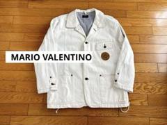 美品ヴィンテージ】MARIO VALENTINO ホワイトデニムジャケット