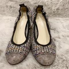 CHANEL ツィードエナメル ハイヒール 23.5cm
