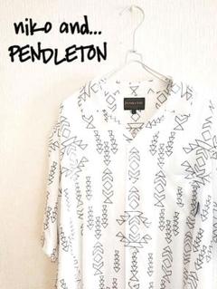 D221646 niko and...×PENDLETON 総柄半袖シャツ