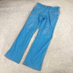 【オークリー】ゴルフパンツ　ゴルフウェア　 水色　30　ストライプ y2k