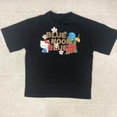 【ブルームーン ブルー】Tシャツ✦半袖✦イエロー✦二重えり✦ロゴ　y2k ピチT ブルームーン ブルー】Tシャツ✦半袖✦イエロー✦二重えり✦ロゴ