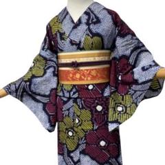 ¨̮⃝ 身丈151 花おはじき文様 絞り浴衣 三浦絞り 有松絞り yukataのサムネイル