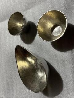 錫　 極上京錫六請合　坂口款　皿十客　義春銘　茶托五客　湯呑八客　YR7921B 錫 極上京錫六請合 坂口款 皿十客 義春銘 茶托五客 湯呑八客 YR7921B