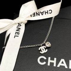 美品 シャネル ココマーク ハート ネックレス 07P ライン