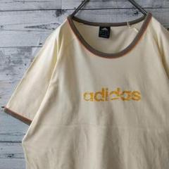 希少カラー☆アディダス センターロゴ リンガーネック Tシャツ XO