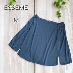 ESSEME オフショルダーブラウス　青　M
