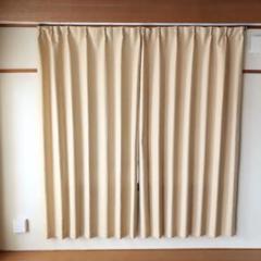 カーテン2枚 幅100X丈200X2枚 イエロー ニトリ