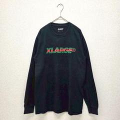 エックスラージ カットソー Tシャツ ロングTシャツ 長袖 ロゴ ブラック S