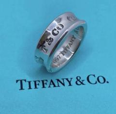Tiffany & Co. ナローリング内径17㎜13号 お盆限定セール価格】ティファニー リング ナローリング 1837 13