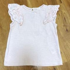 H&M タンクトップ フリル ピンク 104