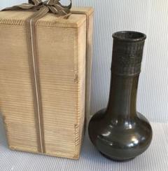 骨董品 華道道具 古銅鶴首花入 共箱 S229DT - メルカリ