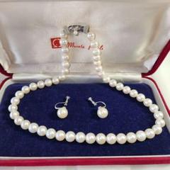 村田真珠Murata Pearls ホワイトパール ネックレス イヤリングセット