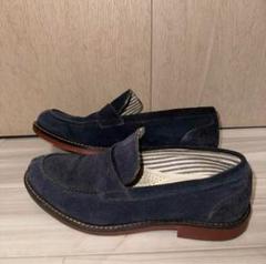 美品 GLENFORD 41 スエードペニーローファー シューズ
