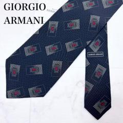 ◇【新品】GIORGIO ARMANI シルクネクタイ イタリア製 紳士 総柄