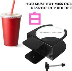 大特価❕高品質❕ドリンクホルダー 白 デスク カップホルダー 8.5cm内径