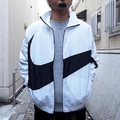 NIKE ビッグスウォッシュ ウーブン ナイロンジャケット XL ナイキ ビッグ スウッシュ ウーブン ジャケット ブラック