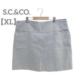 S.C.&CO. 【XL】スコート ショートパンツ スカート風 ストライプ 春夏