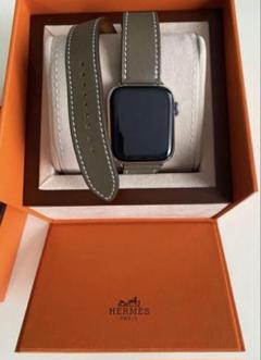 2657 Lサイズ未使用　Apple Watch エルメス　エトゥープ　二重 Apple - 2657 Lサイズ未使用 Apple Watch エルメス エトゥープ