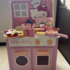 木製 ハローキティ キッチン コンロ ☆ 高さ 約55cm おままごと サンリオ サンリオ ハローキティー 木製キッチン おままごと お料理