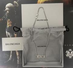 BALENCIAGA BB ICON ロゴ チェーンリンク　ネックレス　シルバー