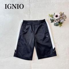 【イグニオ】ハーフパンツ（S)ウエストゴム ロゴ ポケット ジャージ ズボン