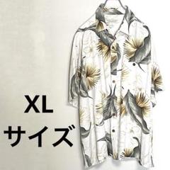 Island Shares アロハシャツ　シルク100% オフホワイト