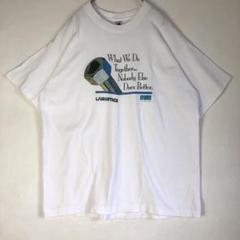 3252 90s USA製　シングルステッチ　企業　ビッグプリント　Tシャツ　白