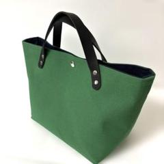 ハンドメイド　トートバッグ【富士金梅帆布8号】 鮮やかなグリーンが大人気‼️