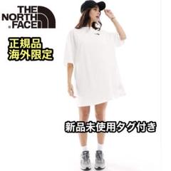 Tシャツ ワンピース ロング 半袖 ホワイト ロゴ ノースフェイス M 正規品のサムネイル
