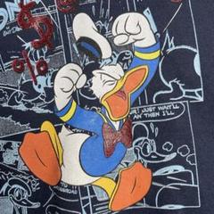 OLD Disney　トレーナー　ドナルド　アメコミプリント　90s　太アーム