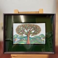 陶板画の額装品　新開寛山「豊かに実る」共シール 陶板画の額装品 新開寛山「豊かに実る」共シール - メルカリ