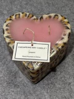 Chesapeake Bay Candle ハート型レパード柄キャンドル