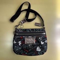 コーチ COACH ショルダーバッグ 黒 ブラック レザー POPPY 16283