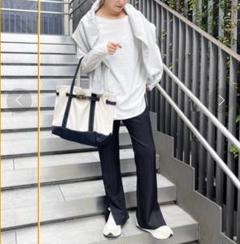 Spick&Span パウダーツイルストレッチスリットパンツ 黒　ブラック　38