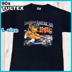 【90s ヴィンテージ】TULTEX 半袖 Tシャツ バイク プリント ブラック