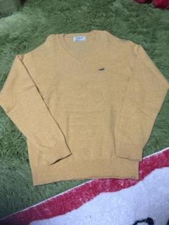 Crocodile クロコダイル イエロー 薄手セーター M 古着