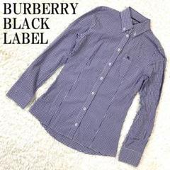 BURBERRY BLACK LABEL チェックシャツ ブルー 9 B900