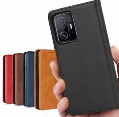 xiaomi 11T / Xiaomi 11T Pro ケース 黒 手帳型