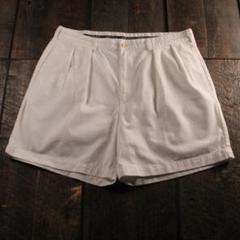 古着　USA製　ラルフローレン　ハーフパンツ　ホワイト　３６　XXLツータッグ